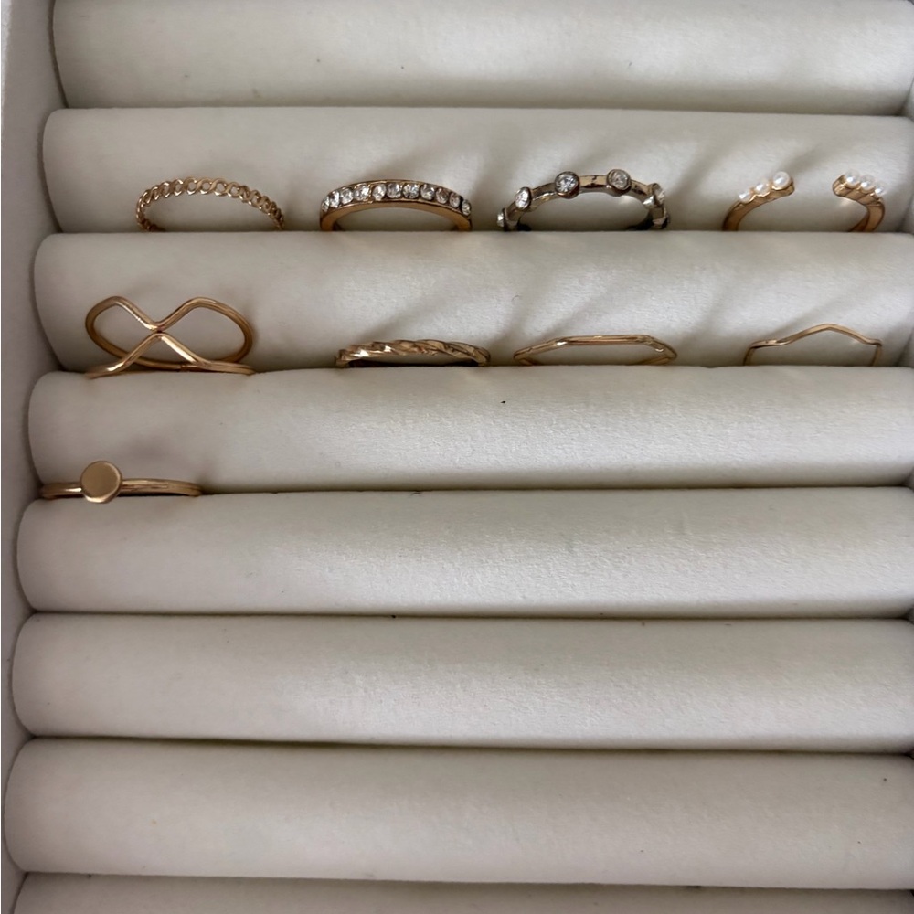 Elegant Gold Ring Set